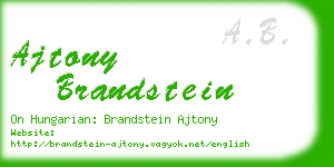 ajtony brandstein business card